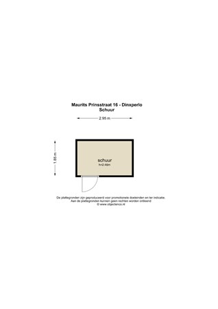 Floorplan - Maurits Prinsstraat 16, 7091 CV Dinxperlo